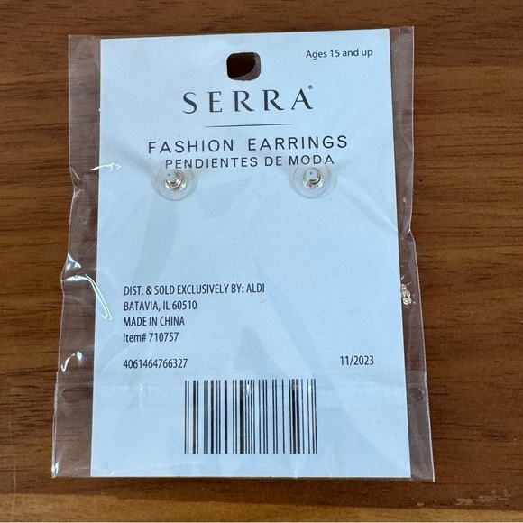 NEW Serra Christmas Tree Fashion Earrings Crystal Gold Dangle Nickle Free - Picture 2 of 2
